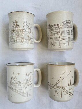 Set of 4 Collection Manoir Mugs
